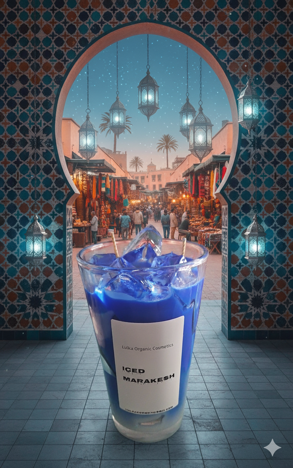 Feuer und Eis: Sojawachs-Duftkerze „Marrakesch”