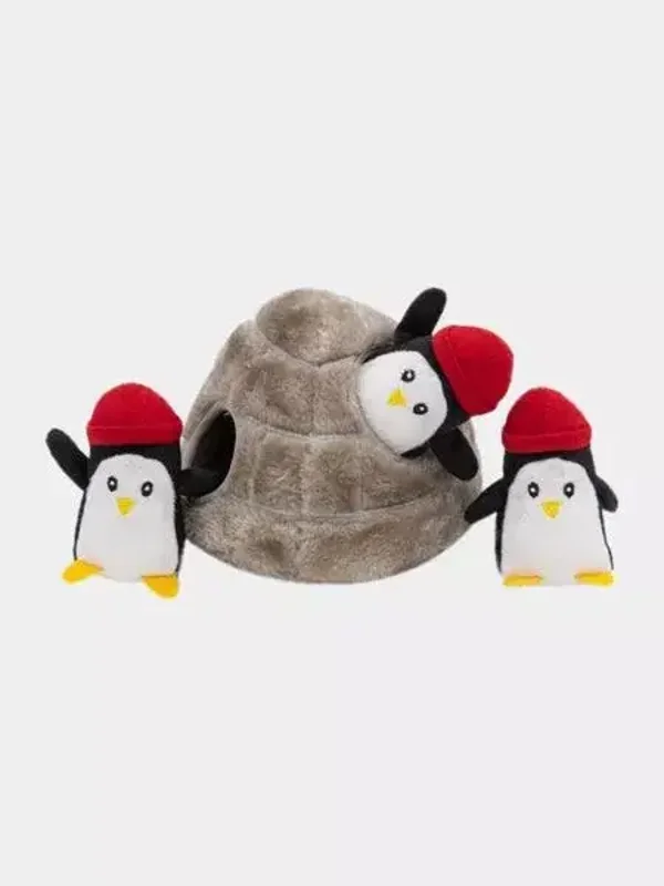 Jouet igloo avec ses pingouins de Noël