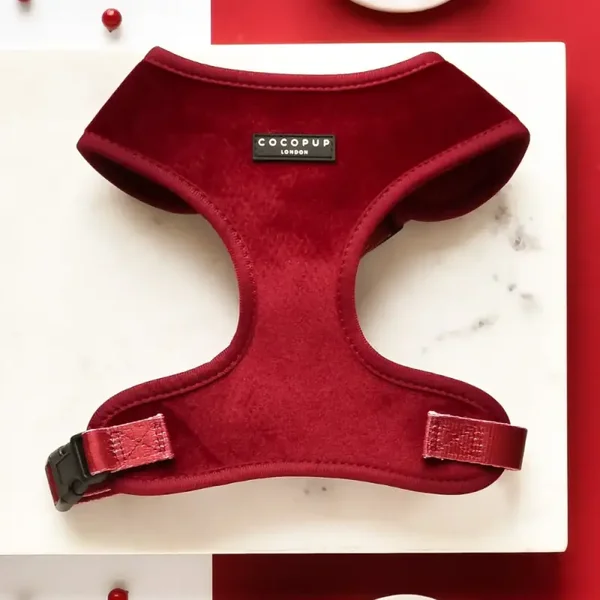 Harnais en velours LUXE - Berry Red