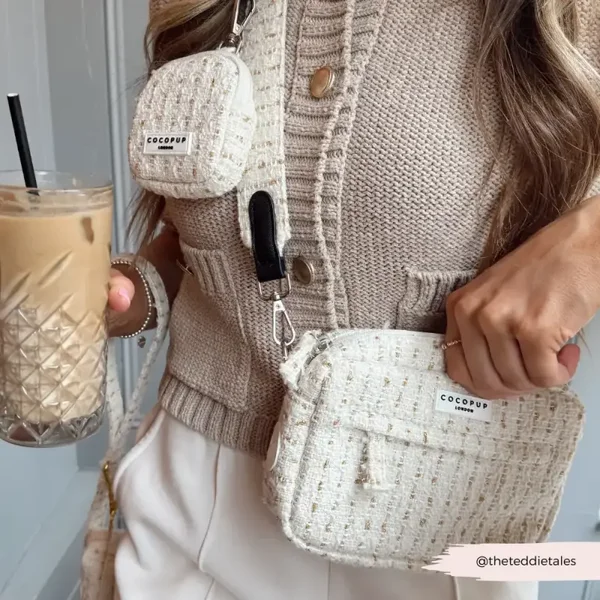 Ensemble Tweed texturé vanille