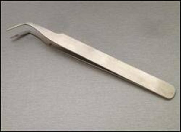 Pincet 12 cm gebogen fijn