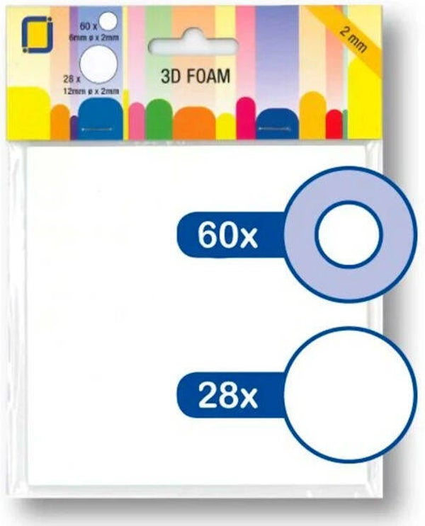 JeJe foamrondjes 2 mm dik - 6 mm en 12 mm