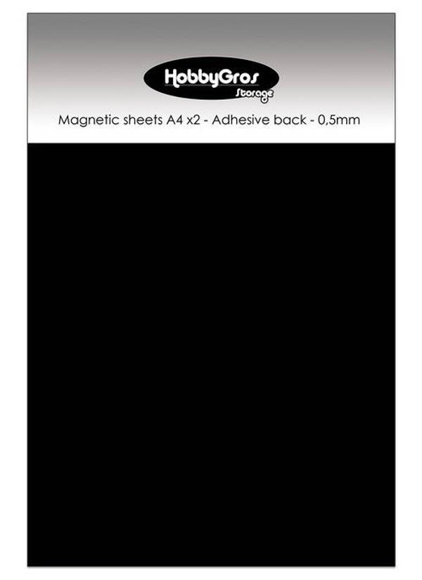 2x magneetvellen A4 0,5 mm dik zelfklevend