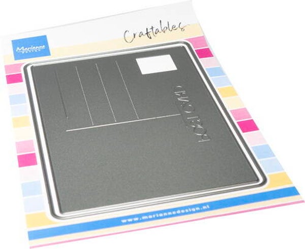 Craftables stencil Postcard