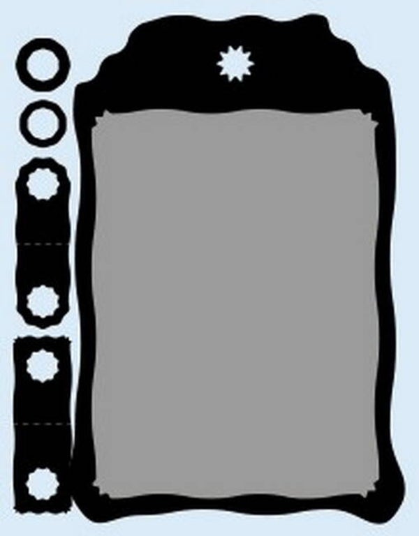 Craftables stencil Medium tag
