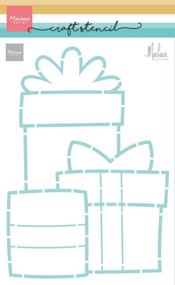 Craft stencil - Presents by Marleen