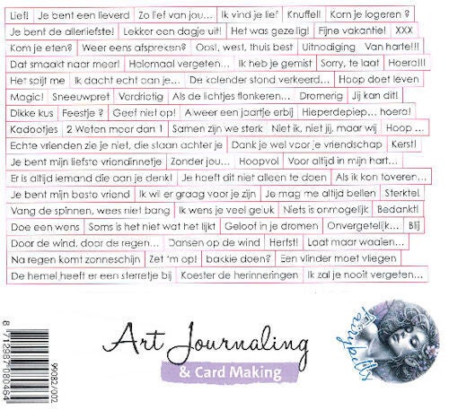 Art Journaling Stickervel 15x21 cm Nederlandse teksten