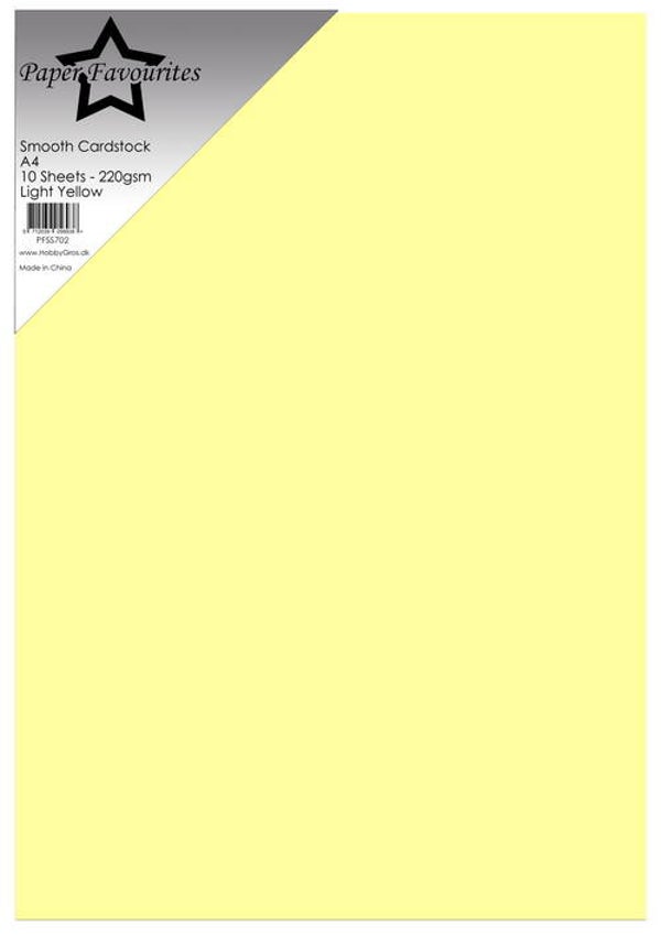 Paper Favourites Smooth Cardstock - Light Yellow