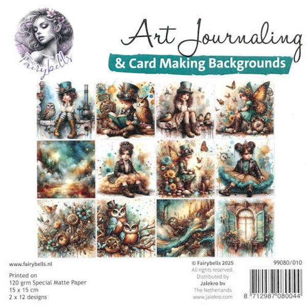 Art Journaling & Card Making Backgrounds Set Steampunk