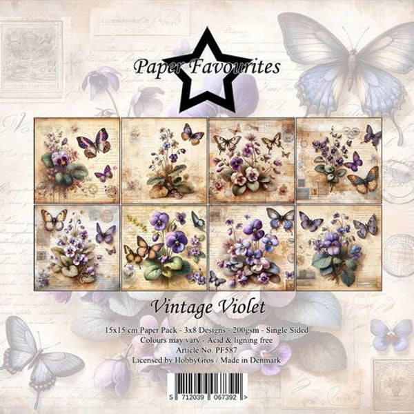 Paper Favourites 15x15 cm Vintage Violet