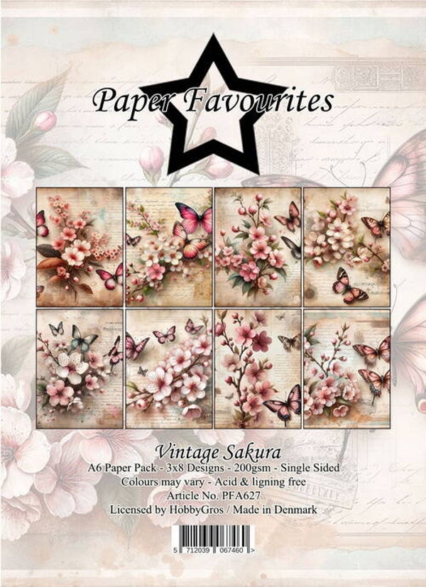 Paper Favourites A6 Vintage Sakura