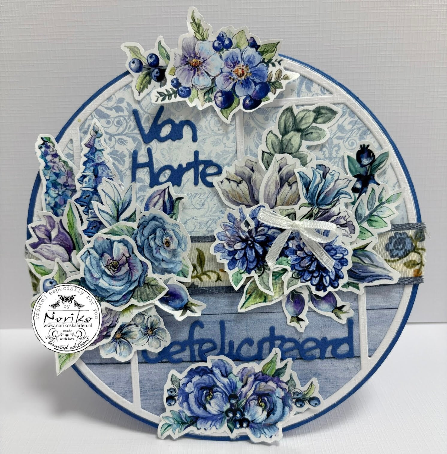 Blauwe rond kaart