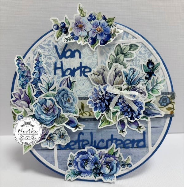 Blauwe rond kaart