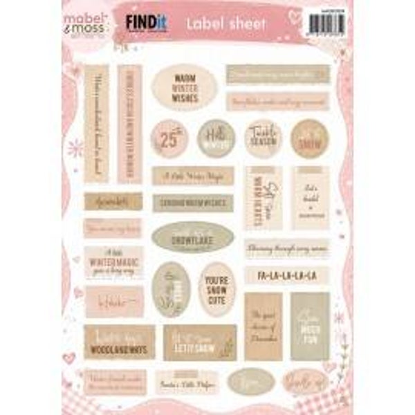 Mabel And Moss Label Sheet - Winter Frames