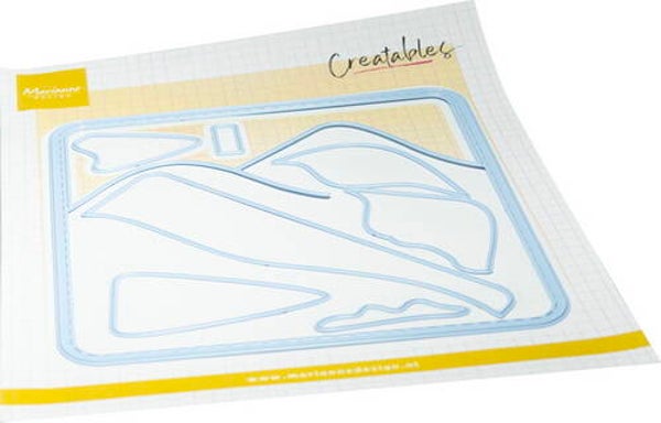 Creatables stencil Mountain scenery