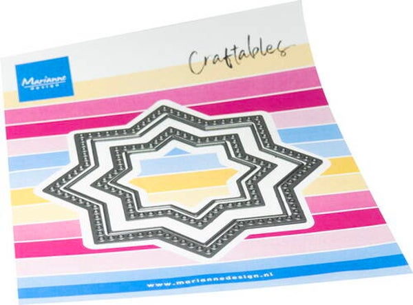 Craftables stencil Open star set