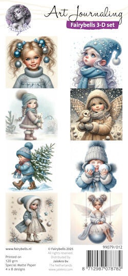 Fairybells 3-D setje Kerst - winter blauw