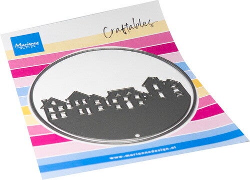 Craftables stencil Silhouette - village