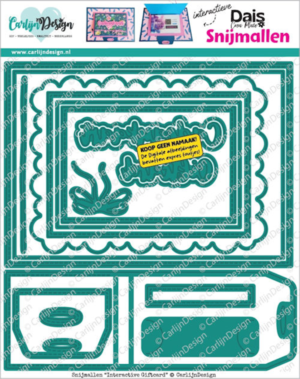 CarlijnDesign snijmallen Interactive Giftcard