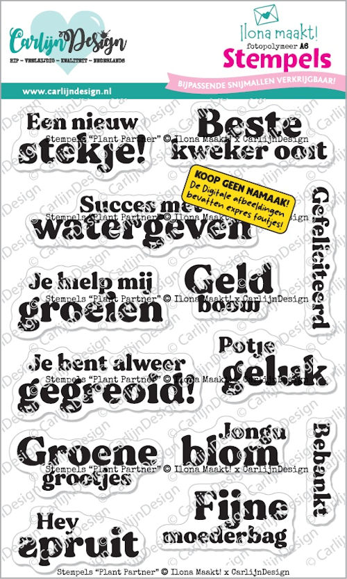 CarlijnDesign Clear stamp Plant Partner