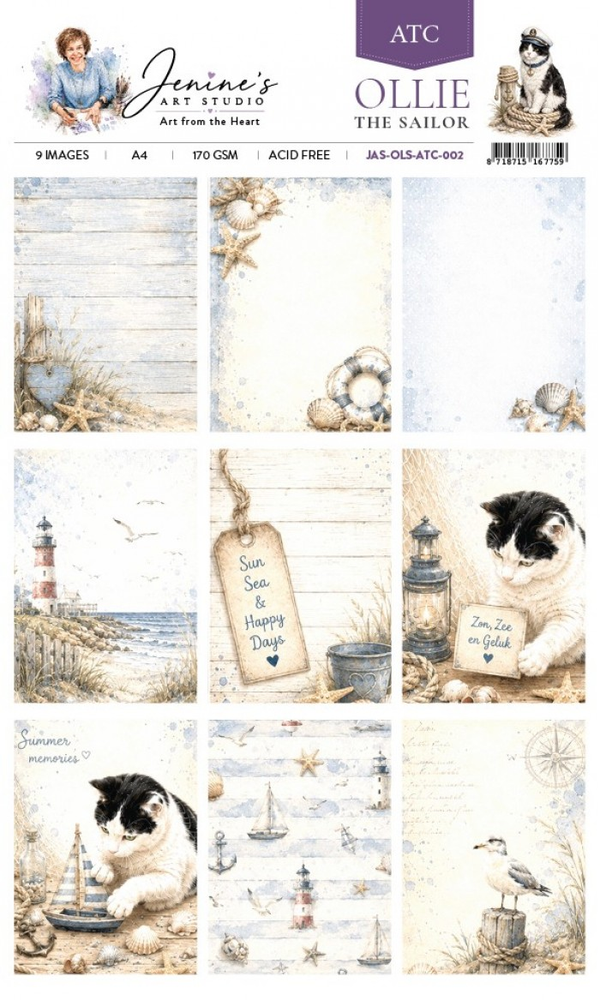 Jenine's Art Studio – Ollie the Sailor – ATC 002