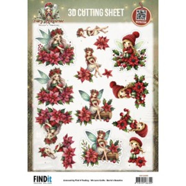 Cutting Sheet - Berries Beauties - Fairy Christmas - Poinsettia