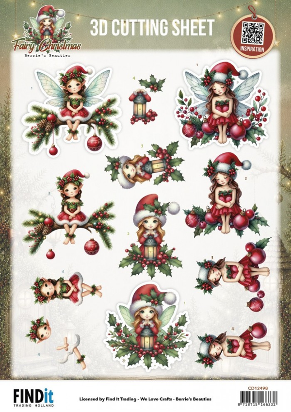 Cutting Sheet - Berries Beauties - Fairy Christmas - Christmas Fairy