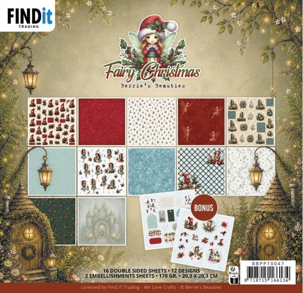 Paperpack - Berries Beauties - Fairy Christmas 20 x 20 cm