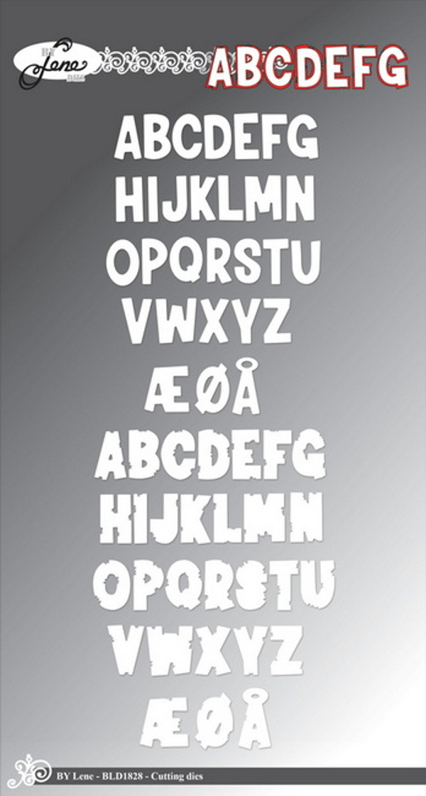 By Lene die Alphabet with shadow