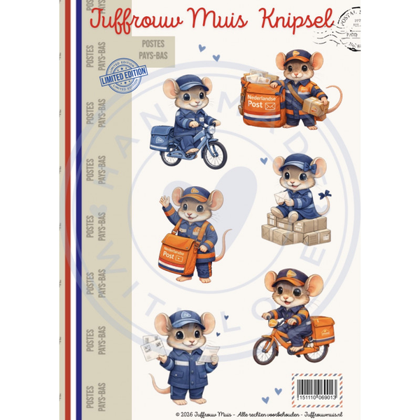 Juffrouw Muis Knipsel - Postes Pays Bas