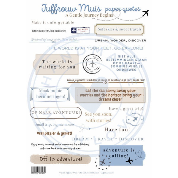 Juffrouw Muis Paper Quotes - A Gentle Journey Begins