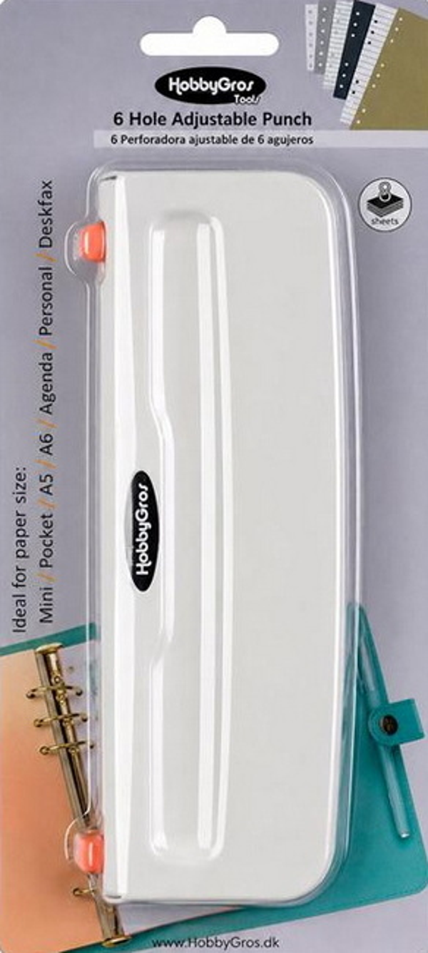 6 Hole punch adjustable