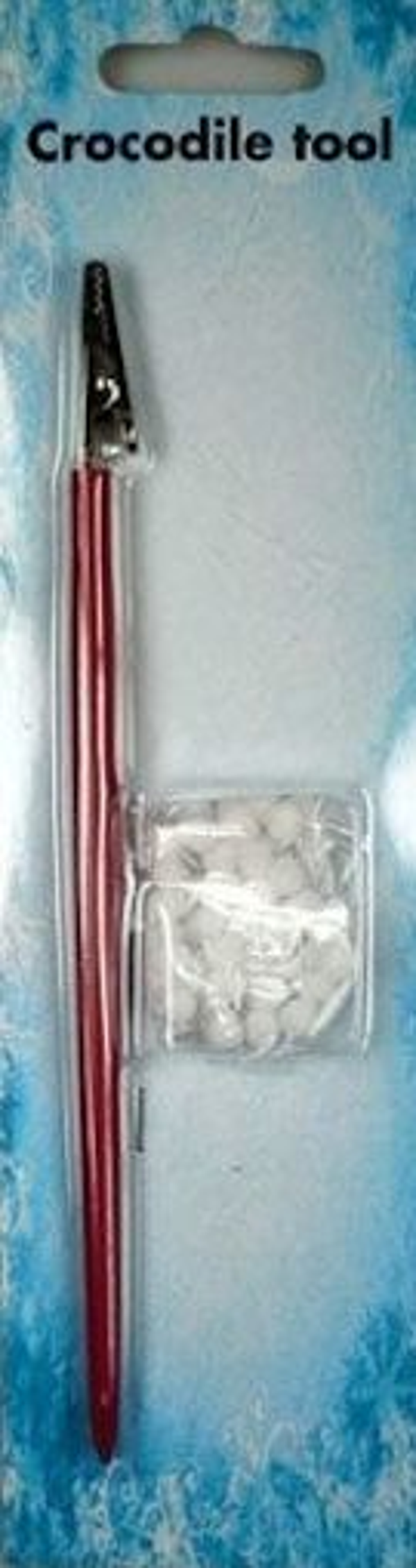 Cliptool met 50 witte 3 mm pompoms