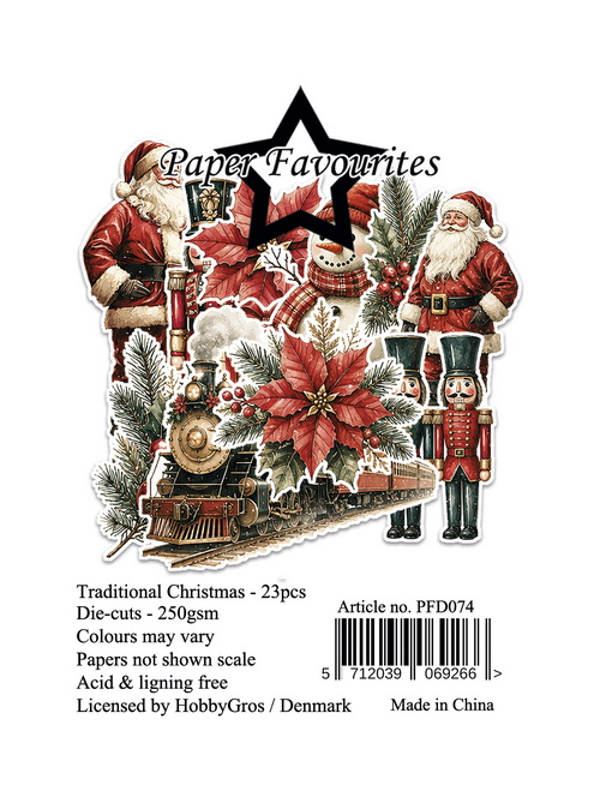 Paper Favourites Die-Cuts Traditional Christmas (23 pcs)