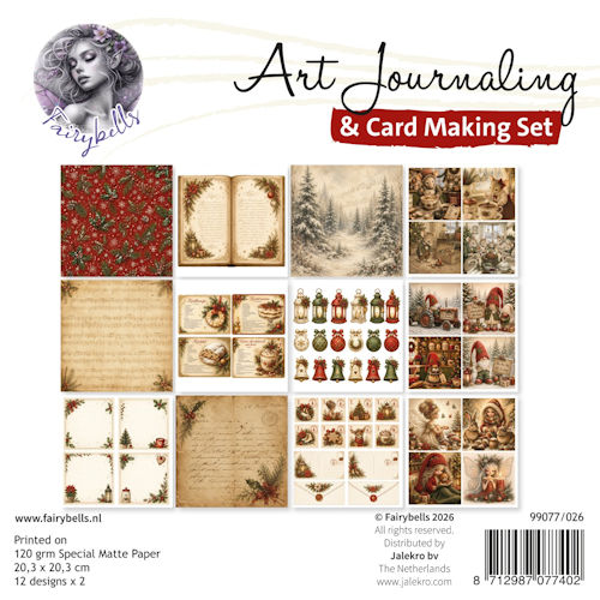 Art Journaling & Card Making Set Kerst rood-groen