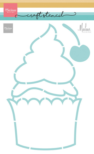 Craft stencil - Cup Cake by Marleen