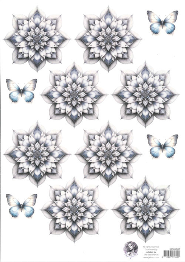 Fairybells combi knipvel voor pop-up en decoupage - blauw A