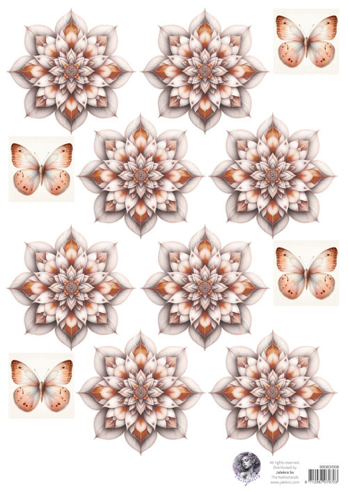 Fairybells combi knipvel voor pop-up en decoupage - roze A