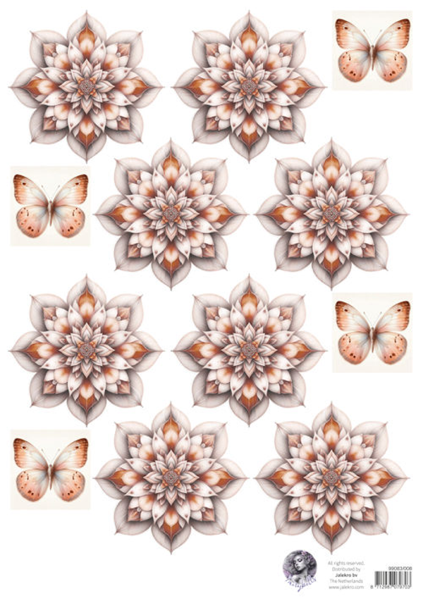 Fairybells combi knipvel voor pop-up en decoupage - roze A