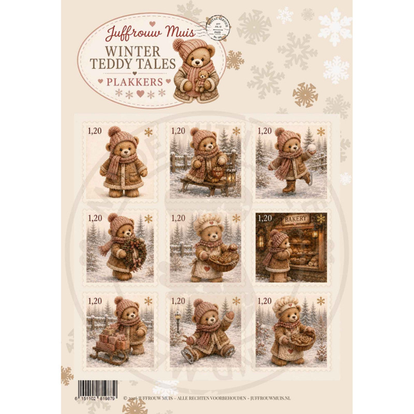 Juffrouw Muis - Winter Teddy Tales - Plakkers