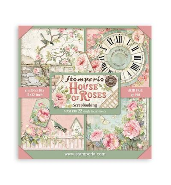 Stamperia Papierblok Groot Enkelzijdig – House of Roses