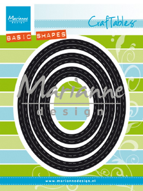 ACTIEMAL Craftables stencil Basic Passe-partout Ovals
