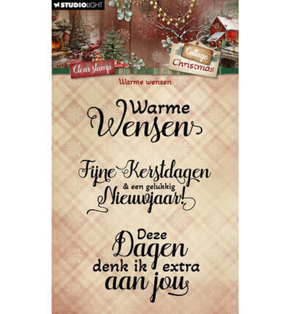 StudioLight Clear Stamps – Warme Wensen Cottage Christmas nr. 959
