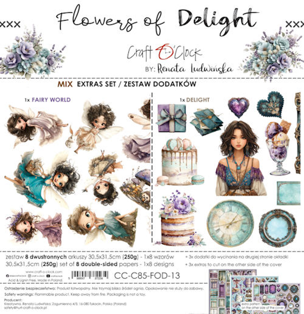 Craft O Clock Extras Set Mix 30x30 cm Flowers of Delight