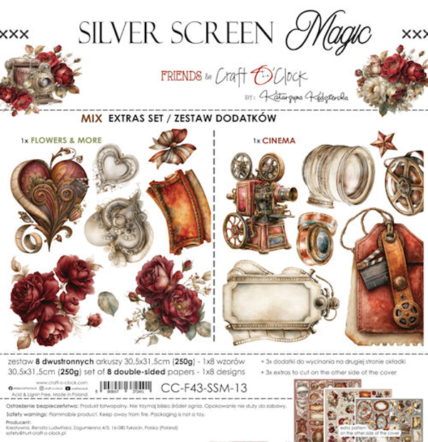 Craft O Clock Extras Set Mix 30x30 cm Silver Screen Magic