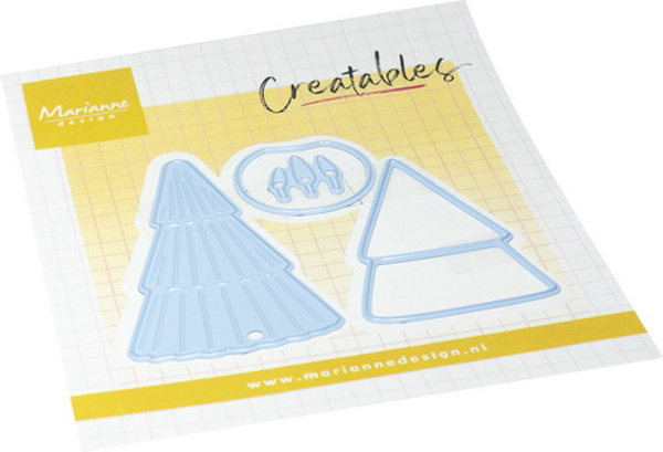 Creatables stencil Christmas candles