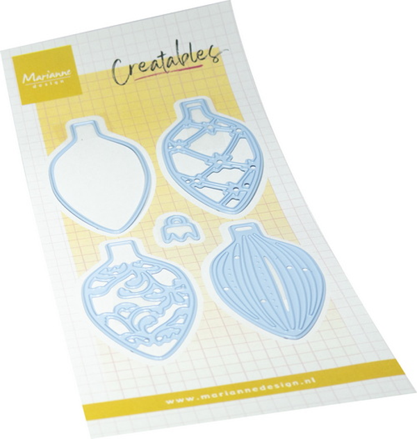 Creatables stencil Christmas baubles (oval)