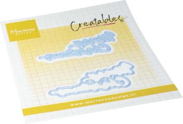 Creatables stencil Merry Christmas