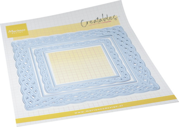 Creatables stencil Wicker square set