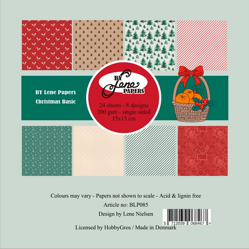 By Lene Papers 15x15 cm Christmas Basic